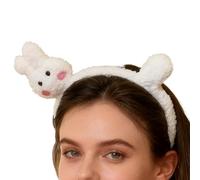 Diadema para la limpieza facial - Suave y adorable animal de dibujos animados - Cómodo invernadero para niñas - para viajes, vacaciones, casa, spa o baño, fiesta, apartamento