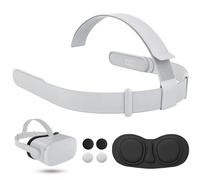 Diadema para Meta Quest 2 Auriculares, Diademas de repuesto para Oculus Quest 2 VR con 4 cabezales de palanca de mando con mando a presión
