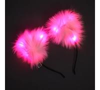 Diadema para mujer, accesorios para el cabello simples y dulces para mujer, diadema iluminada para lavar la cara, diadema para orejas de gato, diadema multicolor brillante