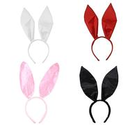 Diadema para mujer, bonita diadema de orejas de conejo para fiesta de disfraces, adecuada para circunferencia de cabeza de 56 a 58 cm