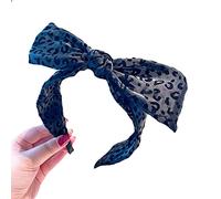 Diadema para mujer, con estampado de leopardo, lazos grandes, lazos para el pelo, accesorios para fotos, fiestas, disfraces, bailes, fiestas, para eventos especiales