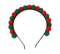 Diadema para mujer, con pompones, diadema de Navidad, diadema de Navidad, diadema de Navidad, aro de Navidad, vestido de fiesta, fiesta de Año Nuevo