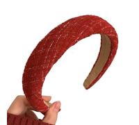 Diadema para mujer, de tela navideña, estética, gruesa, de espuma, para el pelo, estilo casual, estilo francés vintage