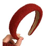 Diadema para mujer, de tela navideña, estética, gruesa, de espuma, para el pelo, estilo casual, estilo francés vintage