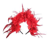 Diadema para mujer, delicada diadema de flores de imitación, banda lateral fina, diadema con forma de flor de imitación para niñas, diadema de Halloween