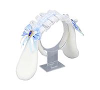 Diadema para mujer, delicada diadema de orejas de conejo, plisada, con forma de lazo, para primavera, verano, cosplay, fiesta, para mujeres y adolescentes