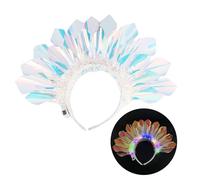Diadema para mujer, delicada, luminosa, colorida, para Navidad, brillante, colorida, para mujeres y niñas