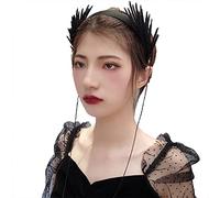 Diadema para mujer, diadema de alas para el pelo de Halloween, diadema con temática de Chian para fiesta, diadema gótica para el cabello