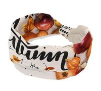 Diadema para mujer, diseño de Hello Autumn con banda ancha para el pelo, elástica antideslizante, anudada por torceduras, para entrenamiento deportivo, accesorios para el cabello