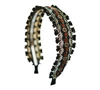 Diadema para mujer, elegantes bandas anchas para el pelo para cabina de fotos, diadema ancha para fiestas, diadema floral para festivales de música