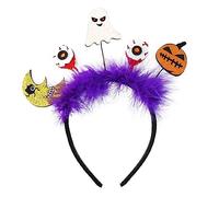 Diadema para mujer, espeluznante diadema de Halloween con pinzas para el pelo, bonita diadema de fieltro de plástico para mujeres y niñas