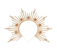 Diadema para mujer Princesa Flor Diadema 3-D Virgen-Halo Hairhoop Joyería para cabello femenino Elegante Diadema de iglesia Cos-play Cos-play Adulto Diademas para mujeres