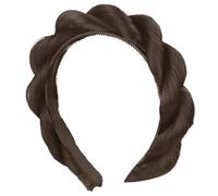 Diadema para niñas, extensiones de cabello rizado, diadema de princesa Coser, diadema para mostrar cara pequeña, versátil para uso diario