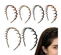 Diadema Peine,6 Piezas Cinta Antideslizante Con Dientes Para Peinado Hacia Atrás - Bandas Onduladas,Para Mujeres Niñas Peinado Domar Pelos Sueltos Ejercicio Maquillaje Cuidado de la Piel