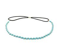 Diadema Pelo Mujer Azul - Diadema Dorada Trenzada de Ante mirada Terciopelo - Diadema Fina Talla única - Headband de Boda Vintage - Estilo Original Boho, Hippie chic