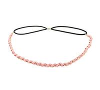 Diadema Pelo Mujer Rosa - Diadema Dorada Trenzada de Ante mirada Terciopelo - Diadema Fina Talla única - Headband de Boda Vintage - Estilo Original Boho, Hippie chic