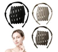 Diadema plegable antideslizante, retráctil, multifuncional, antideslizante, accesorios portátiles para el cabello para viajes al aire libre, correr