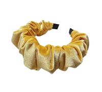 Diadema plisada acolchada, accesorio de primavera para el cabello para mujer (amarillo)