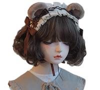 Diadema plisada de encaje para mujer, diadema de maquillaje para tomar fotos, accesorios para el cabello, diademas multicolor para cosplay, diadema de cosplay para mujer, orejas de oso, Halloween,