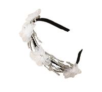 Diadema punk, esqueleto de mano y arañas para niñas, fiestas temáticas de cumpleaños, accesorios para fotos, tocado para Halloween, Halloween
