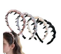 Diadema reversible con puntos de 4 piezas, accesorios para el cabello, ondas, diadema reversible para bodas, fiestas de cumpleaños, mujeres y niñas