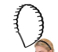 Diadema Rizada,Cinta para Cabello en U de - tipo garra para mujer | para Uso Diario, Escuela, Casa, Boda, Viaje, Playa, Running, Vacaciones