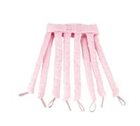Diadema rizadora sin calor, rizadores de pelo con cinta suave para rizos sin esfuerzo mientras duermes (rosa, largo)
