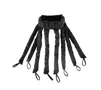 Diadema rizadora sin calor, rizadores de pelo con cinta suave para rizos sin esfuerzo mientras duermes (negro, largo)