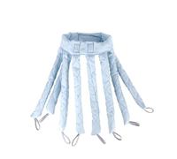 Diadema rizadora sin calor, rizadores de pelo con cinta suave para rizos sin esfuerzo mientras duermes (azul, largo)