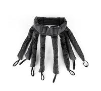 Diadema rizadora sin calor, rizadores de pelo con cinta suave para rizos sin esfuerzo mientras duermes (negro, corto)