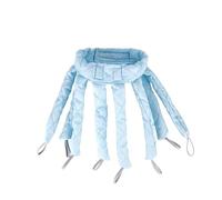 Diadema rizadora sin calor, rizadores de pelo con cinta suave para rizos sin esfuerzo mientras duermes (azul, corto)