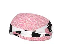 Diadema romántica con corazón, lentejuelas color oro rosa y rayas para hombre y mujer. Diadema para correr. Cinta para el pelo que absorbe el sudor. Ideal para el gimnasio.