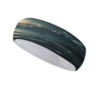 Diadema Sea Moon elástica Antideslizante para Mujer, Accesorios de Moda, Cintas para el Cabello para Entrenamiento Diario, Yoga, Correr y Deportes.