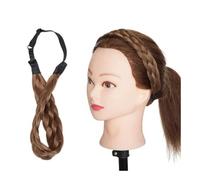 Diadema sintética de 3 tamaños de ancho con trenzas y cinturón ajustable, estilo bohemio, for mujer, 10 pulgadas de largo Look Elegante Chic(L-6)