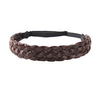 Diadema sintética trenzada trenzada, peluca trenzada, diadema frontal, accesorio gitano para mujeres y niñas