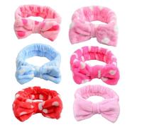 Diadema Skincare Juego de diademas faciales for spa, 6 uds., forro polar suave for maquillaje, lavado cara, cuidado la piel, yoga(COLOR 07)