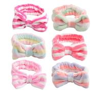 Diadema Skincare Juego de diademas faciales for spa, 6 uds., forro polar suave for maquillaje, lavado cara, cuidado la piel, yoga(COLOR 02)