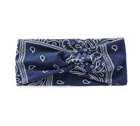 Diadema Spa Para Lavarse La Cara Venda impresa elástico torcida delantera suave del ejercicio de la yoga poliéster/del algodón(Paisley d blue)