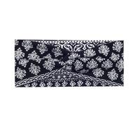 Diadema Spa Para Lavarse La Cara Venda impresa elástico torcida delantera suave del ejercicio de la yoga poliéster/del algodón(Black A)