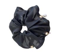 Diadema suave ajustable con perlas desmontables y cómoda cinta para el pelo para mujeres y niñas, elegantes perlas y clip de estrella de cristal