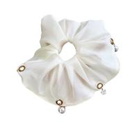 Diadema suave ajustable con perlas desmontables y cómoda cinta para el pelo para mujeres y niñas, elegantes perlas y clip de estrella de cristal