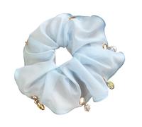 Diadema suave ajustable con perlas desmontables y cómoda cinta para el pelo para mujeres y niñas, elegantes perlas y clip de estrella de cristal