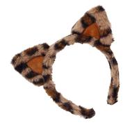 Diadema suave con estampado de leopardo, diseño elástico para adultos y niños, piel sensible, para fiestas, con diseño de leopardo