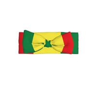 Diadema suave con lazo para bebé, diseño de bandera de Senegal, elegante turbante cálido y suave para recién nacidos y niños pequeños