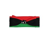 Diadema suave con lazo para bebés y niñas, bonita diadema con estampado de bandera de Libia para recién nacidos, bebés y niños pequeños