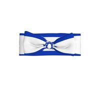 Diadema suave con lazo para bebés y niñas, bonita diadema con estampado de bandera israelí para recién nacidos, bebés y niños pequeños