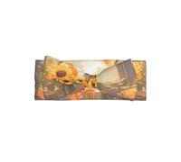 Diadema suave con lazo para bebés y niñas, bonita diadema con estampado de girasoles junto a la ventana para recién nacidos, bebés y niños pequeños