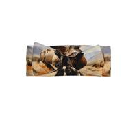 Diadema suave con lazo para bebés y niñas, bonita diadema con estampado de rebaño de bisontes norteamericanos para recién nacidos, bebés y niños pequeños