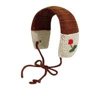 Diadema suave para mujer, diseño floral, exquisita diadema tejida a mano, diadema gruesa para vacaciones