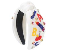 Diadema tejida de terciopelo barroco con diamantes incrustados, accesorios para el cabello, accesorios para el cabello para mujer, Abc